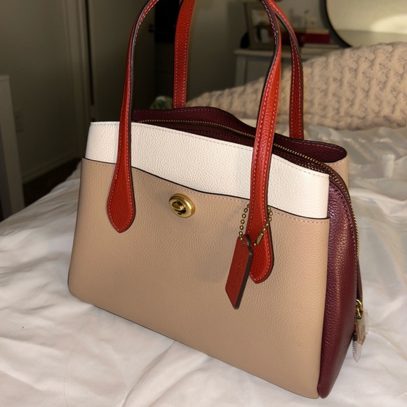 Coach Restored Lora Carryall 30 In Colorblock - Picture 7 of 8